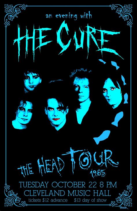 The Cure 1985 Concert Poster In 2021 Tour Poster Poster Prints Rock