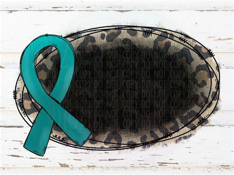 Ovarian Cancer Awareness Frame Add Your Own Text Instant Etsy