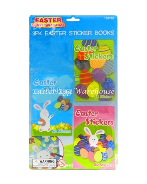 Mini Easter Sticker Books 3pk Easter Egg Warehouse