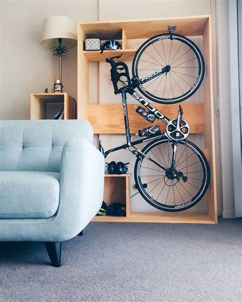 Learn how to make a functional wall mounted bike rack with storage for your cycling accessories with free plans from diy huntress and ryobi nation. DIY Bike Rack (With images) | Diy bike rack, Bike storage ...