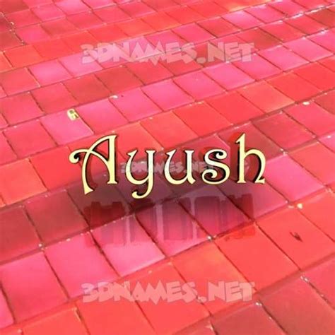 Preview Of Red Tiles 3d Name For Ayush