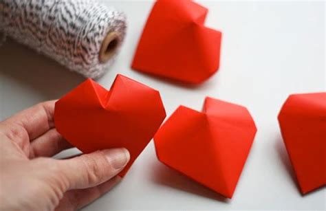 3d Origami Hearts How About Orange Origami 3d Origami Origami Coração