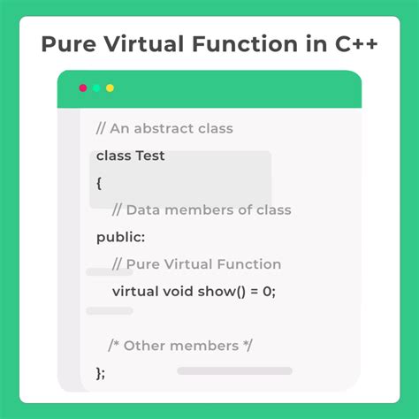 Pure Virtual Function In C Prepinsta