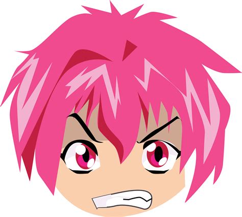 Angry Anime Face Png