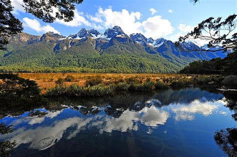 Mirror lakes are a set of lakes on the road from te anau to milford sound in new zealand.the area is stunningly beautiful even on a cloudy day! "Mirror Lakes. South Island, New Zealand." by Ralph de ...