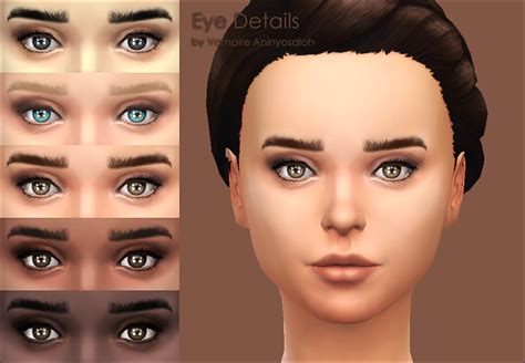 Mod The Sims Eye Details Eye Contour Eyelashes