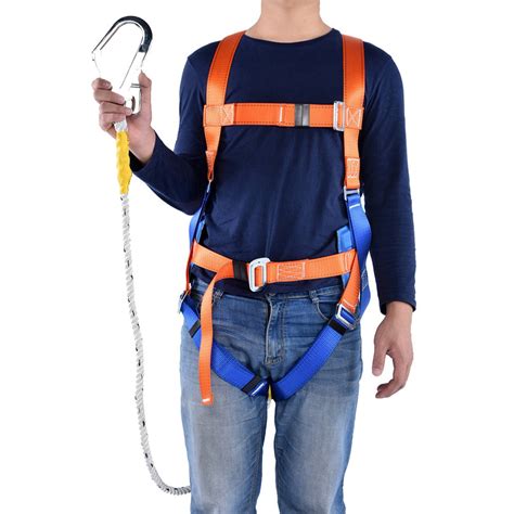 Tebru Aerial Work Fall Protection Full Body Safety Harness Adjustable