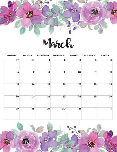 Free 2023 Floral Calendar Printable Lovely Planner