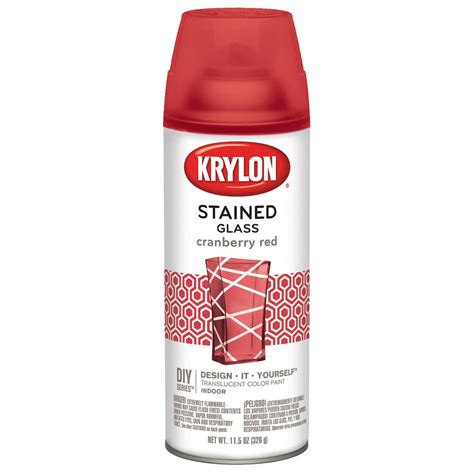 New Krylon K09026000 Stained Glass Spray Paint Stained Glass Cranberry Red 12 Ounce 1 Each