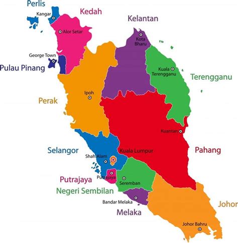Malaysia Map Map State Of Johor Malaysia Wonderful Malaysia Map