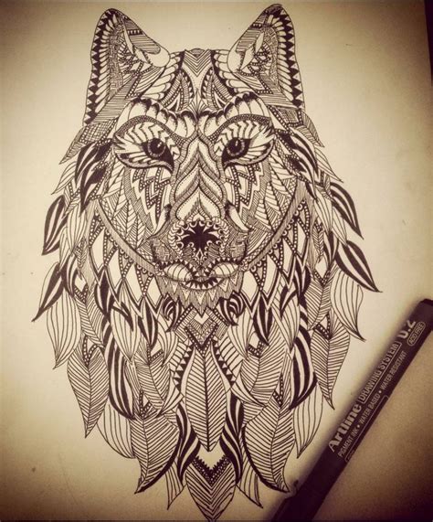 Zentangle Wolf By Miss Supernatural On Deviantart