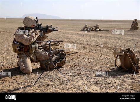 Us Marines With Weapons Company 1st Battalion 7th Marine Regiment