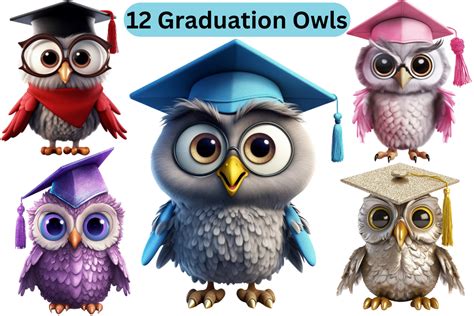 12 Png Graduation Owls Graphic By Imagination Station · Creative Fabrica