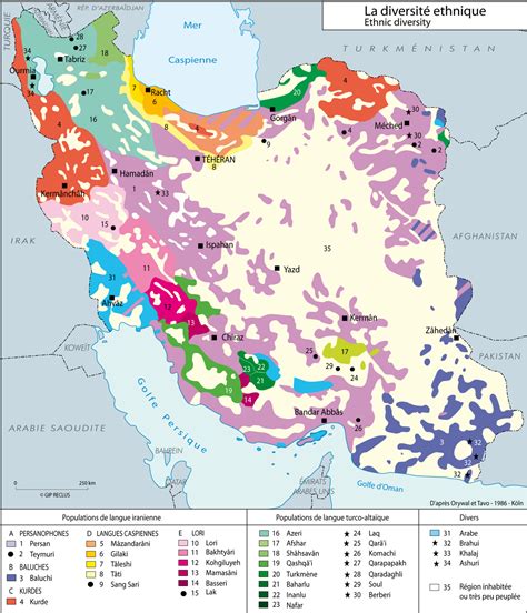 Map Of Ethnic Diversity In Iran 1986 Old New Maps
