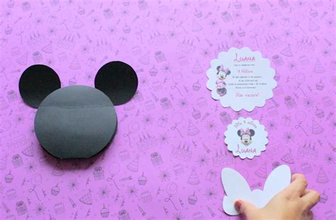 Minnie Mouse Invitacion Infantil Moldes Gratis Party Pop