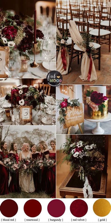 Deep Red Color For Urban Timeless Meets Elegant Wedding Red Wedding