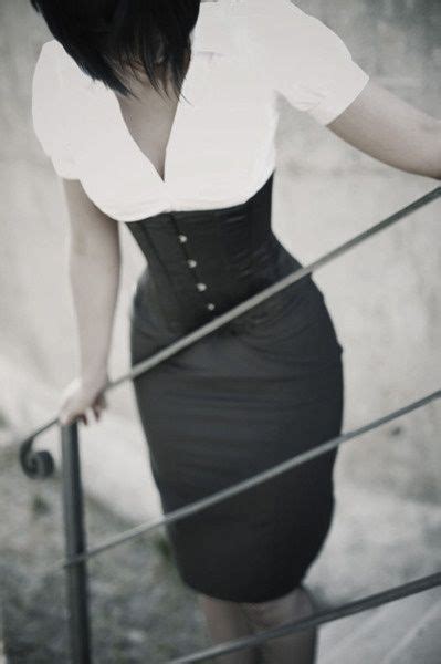 Perfect Pencil Skirt Corset And Blouse Combination This Is Pretty Much What I Wanted To Do