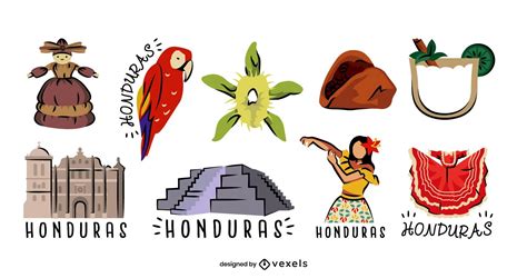 Descarga Vector De Conjunto De Elementos De Honduras