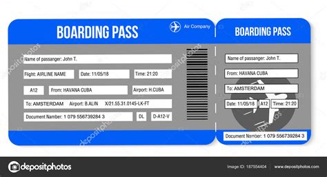 Mit vielfältigen ticket vorlagen von canva lassen sich ga. Flugticket. Boarding Pass Tickets Vorlage isoliert auf ...