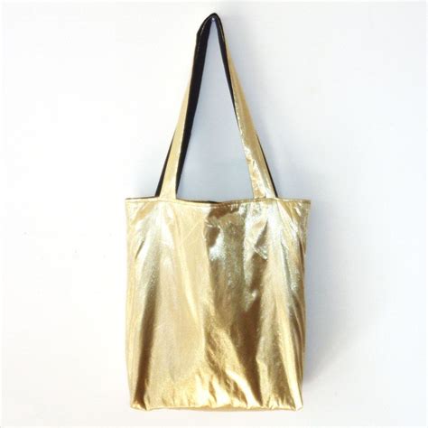 Metallic Gold Tote Bag Gold Bag Tote Bag Gold Tote Bag