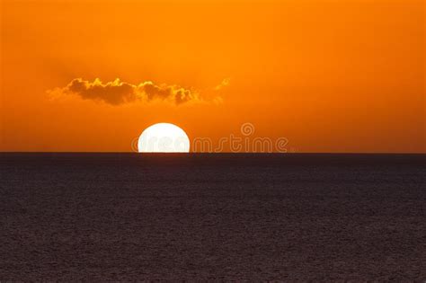 Caribbean Sunset Stock Photo Image Of Orange Sunset 88602090