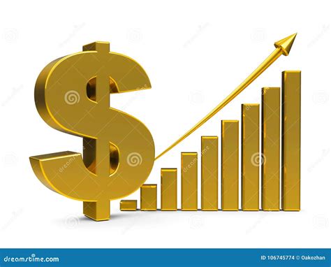 Gráfico De Negocio Para Arriba Con La Muestra De Dólar Stock De