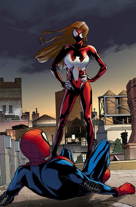 Ultimate Spider Woman And Miles Morales By Sara Pichelli Superhero Spiderman Spider Woman