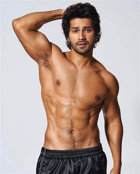Shirtless Bollywood Men Varun Dhawans Latest Sexy Shoot For 2021 Treasure Trail And Ab Heaven
