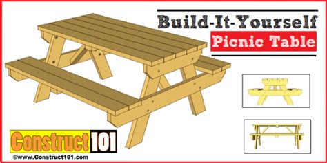 Traditional Picnic Table Plans Pdf Download Construct101