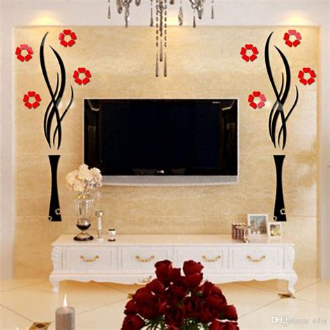 Acrylic Crystal Three Dimensional Wall Stickers Tv Background Wall