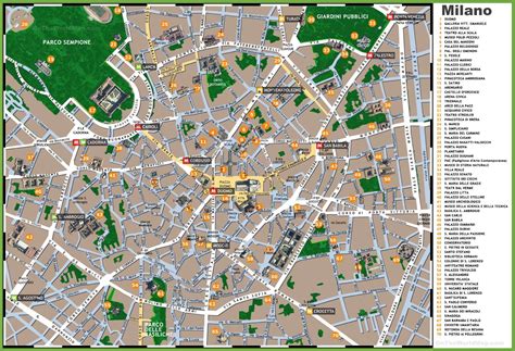 Milano Mappa Milano Quartieri Mappa Lombardia Italia