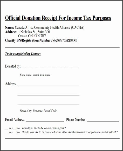 6 Tax Donation Receipt Template SampleTemplatess SampleTemplatess