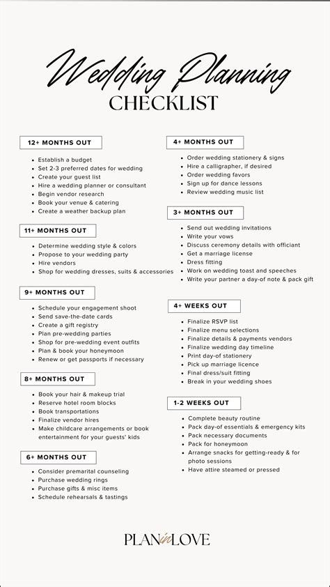 Wedding Planning Checklist Printable How To Plan A Wedding Wedding