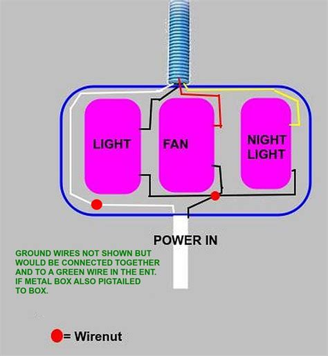 How To Wire A Bathroom Exhaust Fan With Light And Night Artcomcrea