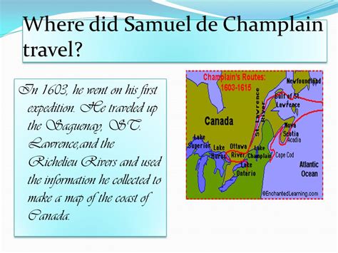 Samuel De Champlain Map Of Exploration