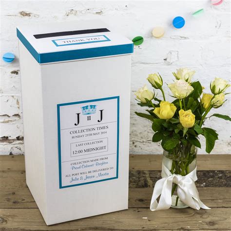 Mailing wedding invitations can be tough. Personalised Ivory Wedding Post Box By Dreams To Reality ...
