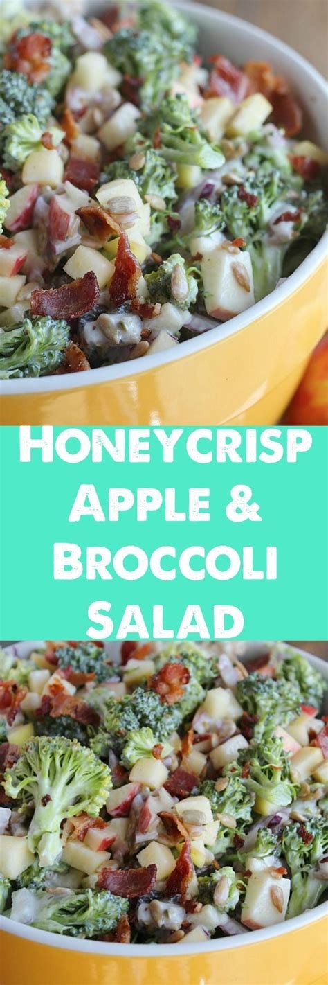 In a mason jar, add dressing ingredients. Honeycrisp Apple + Broccoli Salad -- Michigan Apple ...