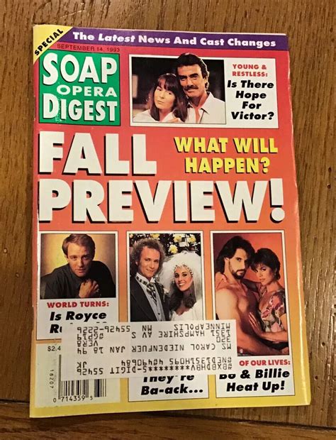 Soap Opera Digest Magazine September Fall Preview Ebay