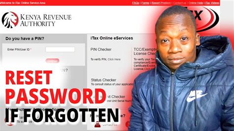 How To Reset Kra Itax Password If Forgotten Kenya Revenue Authority