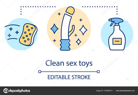 Clean Sex Toys Concept Icon Hygiene Compliance Intimacy Devices Disease