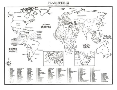 Descarga los mapas de los continentes para colorear en formato pdf, jpg y vector, los mapas vienen con nombres y sin nombres, a todo color o para colorear ideal para niños y estudiantes. Planisferio con Nombres - Para Imprimir Gratis ...
