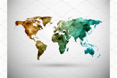 World Map Detailed World Map Graphic Illustration Abstract