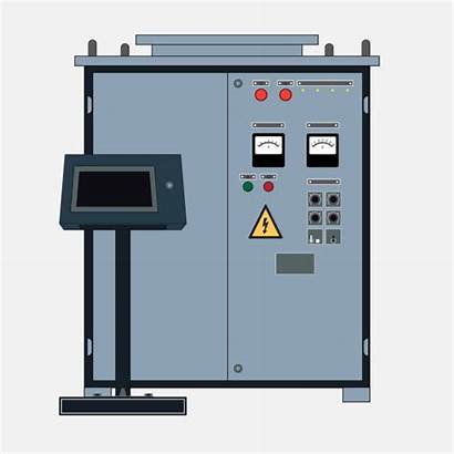 Electrical Panel Control Vector Electric Electrotechnology Illustrations