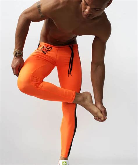 Fashion Mens Sexy Tight Pants Casual Sweatpants Low Rise Elastic Skinny Active Pants