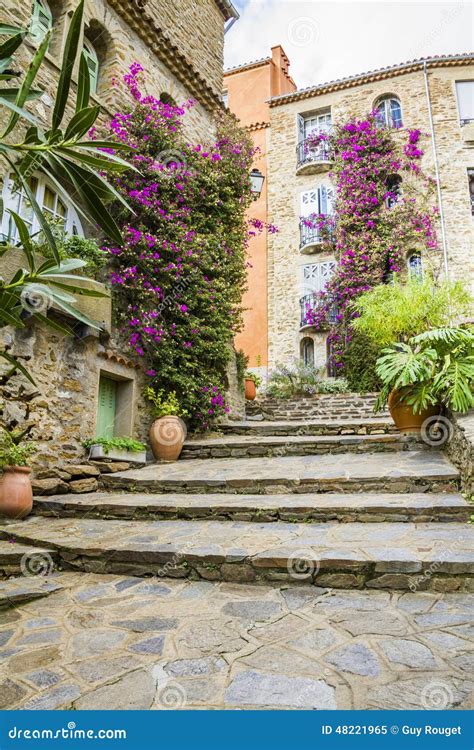 Bormes Les Mimosas Stock Image Image Of Village Flowers 48221965