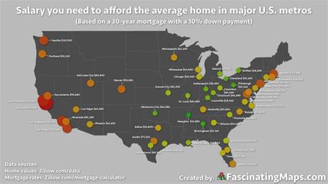 We calculate this based on a simple income multiple, but, in reality, it's much more complex. The salary you need to afford the average home in your U.S ...