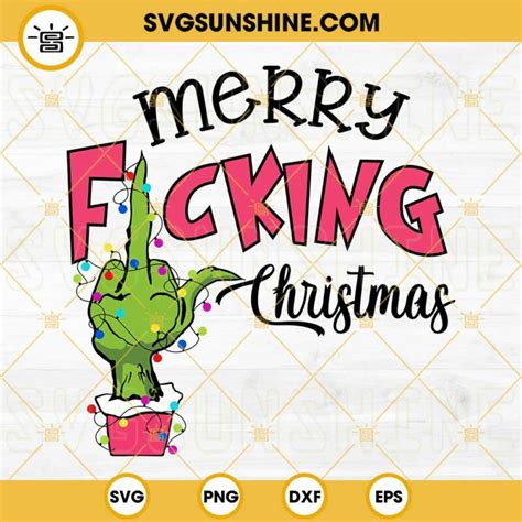 grinch middle finger svg grinch merry fucking christmas svg pink christmas svg
