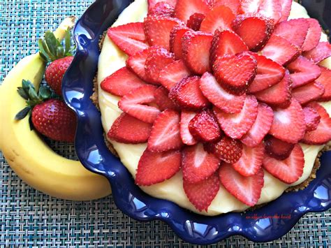 strawberry banana cream pie delicious to eat beautiful presentation