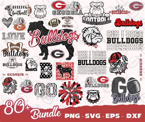 Bulldogs Svg Bundle 80 Designs Georgia Logo Svg Bulldogs Team