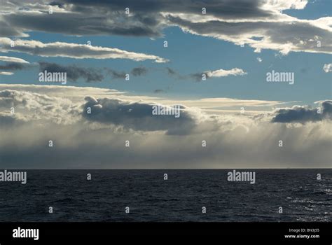 Sunrays Through Clouds Over Ocean Antarctica Stock Photo Alamy